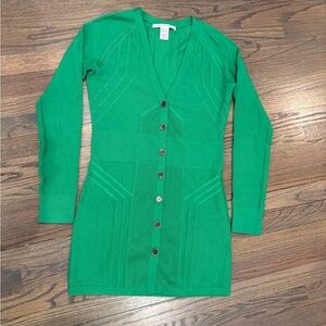 Diane Von Furstenberg Emerald Green Knit Cardigan, size M